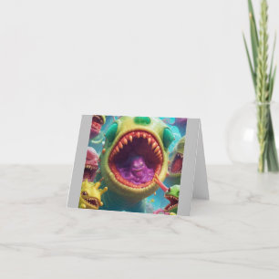 Otherworldly Wishes: Bizarre Alien Birthday  Card