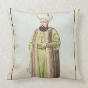 Othman (Osman) I (1259-1326), founder of the Ottom Throw Pillow