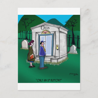 Otis Elevator Mausoleum Only has an Up Button Postcard