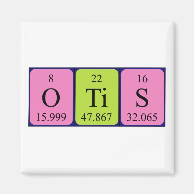 Otis periodic table name magnet (Front)