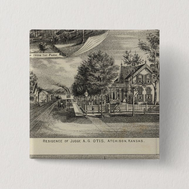 Otis Price Villa, Kansas Pinback Button (Front)