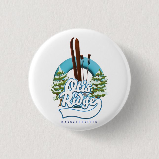 Otis Ridge Massachusetts ski logo Button (Front)
