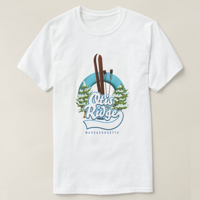 Otis Ridge Massachusetts ski logo T-Shirt (Design Front)