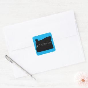 Otis Strong Rope Heart Black Square Sticker