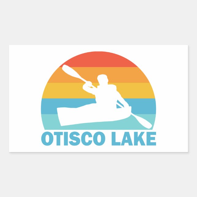 Otisco Lake New York Kayak Rectangular Sticker (Front)