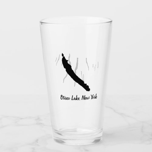 Otisco Lake NY Beverage Glass