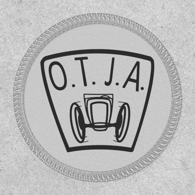 OTJA Iron On Patch B&W (Front)