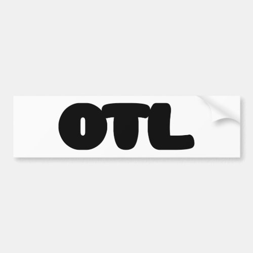 OTL Emoticon  Korean Slang Bumper Sticker