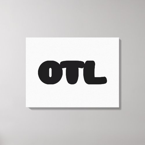 OTL Emoticon  Korean Slang Canvas Print