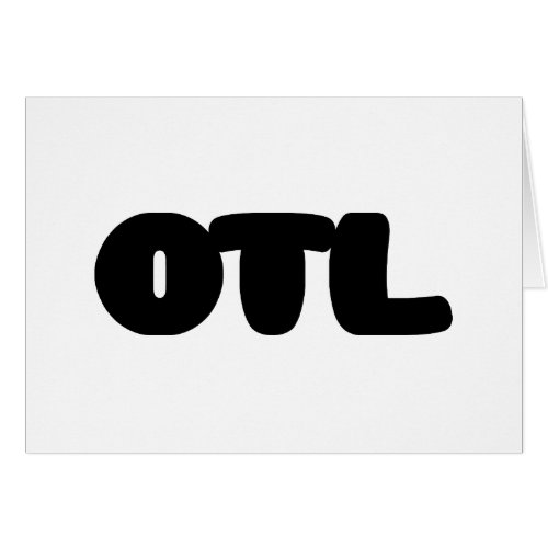 OTL Emoticon  Korean Slang Greeting Card