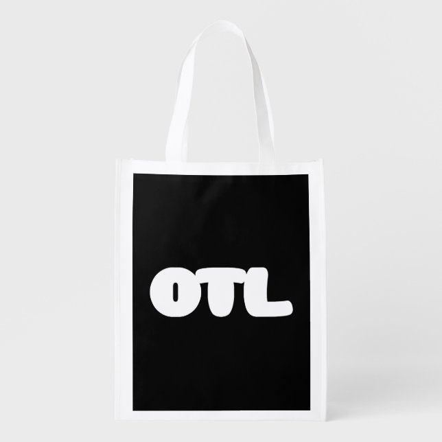 OTL Emoticon ~ Korean Slang Grocery Bag (Front)