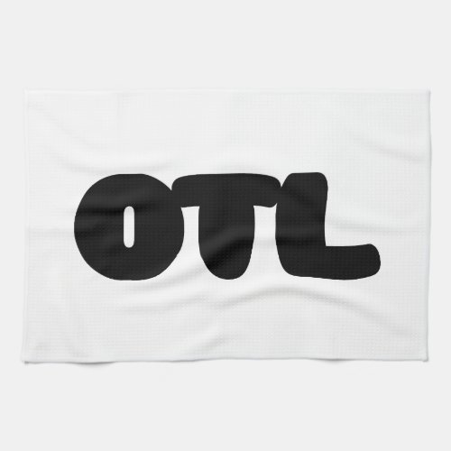 OTL Emoticon  Korean Slang Kitchen Towel