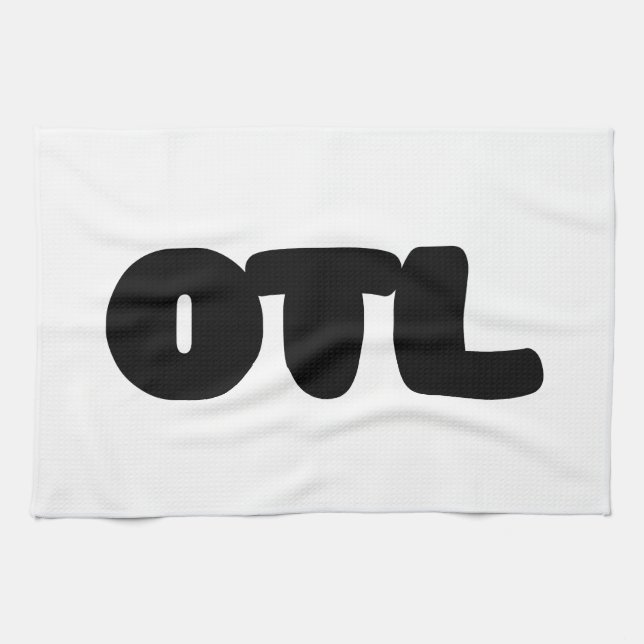 OTL Emoticon ~ Korean Slang Kitchen Towel (Horizontal)