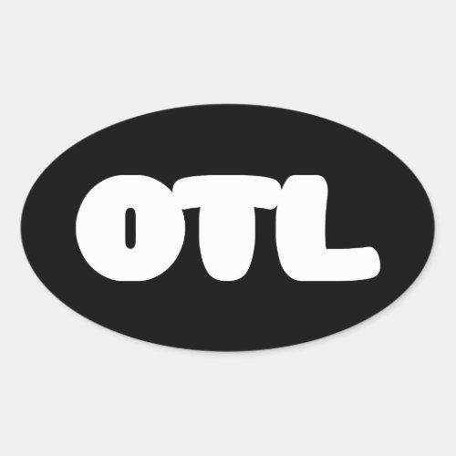 OTL Emoticon  Korean Slang Oval Sticker