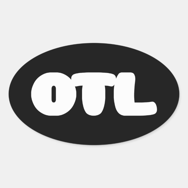 OTL Emoticon ~ Korean Slang Oval Sticker (Front)