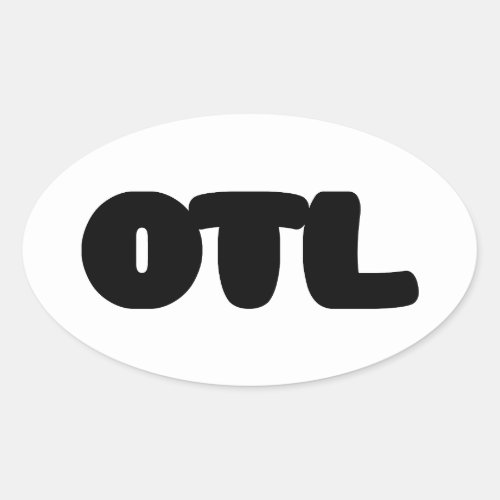 OTL Emoticon  Korean Slang Oval Sticker