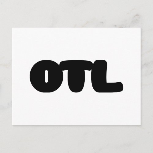 OTL Emoticon  Korean Slang Postcard