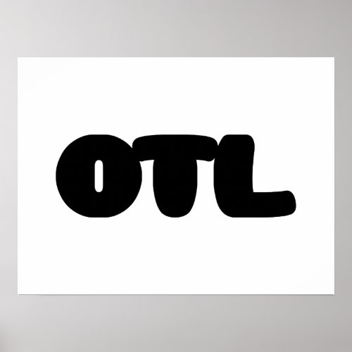 OTL Emoticon  Korean Slang Poster