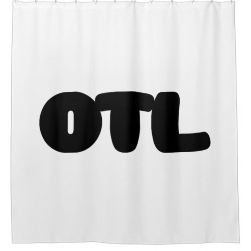 OTL Emoticon  Korean Slang Shower Curtain