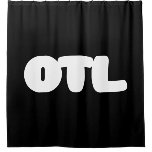 OTL Emoticon  Korean Slang Shower Curtain