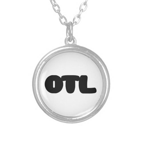 OTL Emoticon  Korean Slang Silver Plated Necklace
