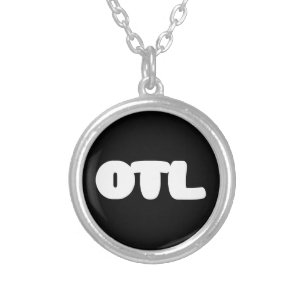 OTL Emoticon ~ Korean Slang Silver Plated Necklace