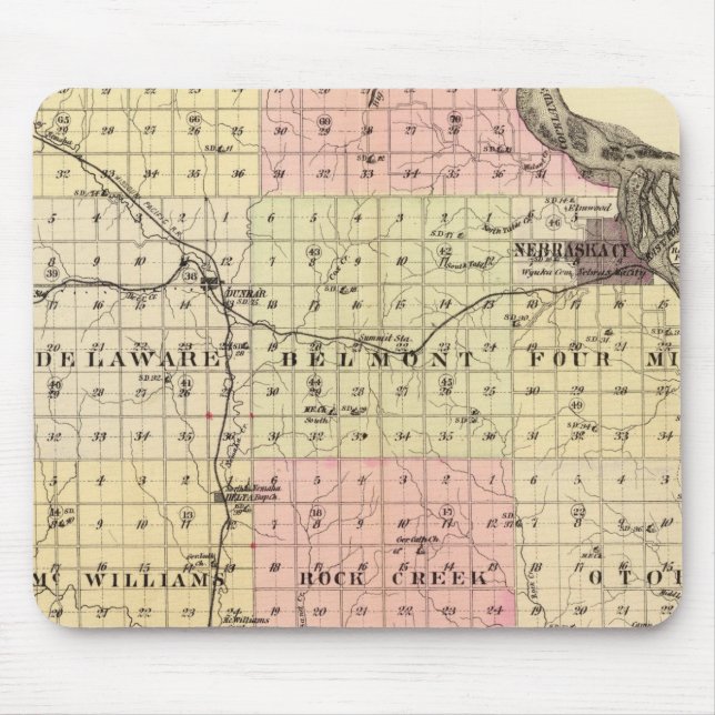 Otoe County, Nebraska Mouse Pad (Front)
