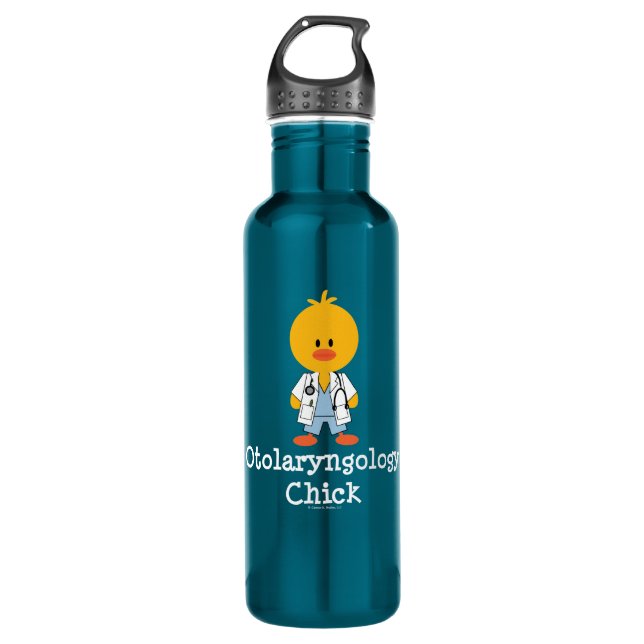 Otolaryngologist Otolaryngology Chick Water Bottle (Front)