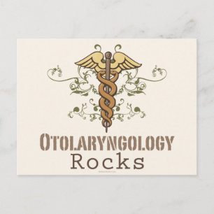 Otolaryngology Rocks Caduceus Postcard