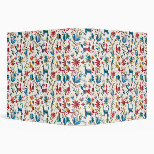 Otomi Inspired Design 3 Ring Binder