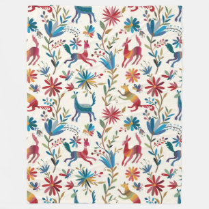 Otomi Inspired Design Fleece Blanket