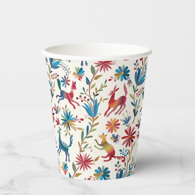 Otomi Inspired Design Paper Cups (Front)