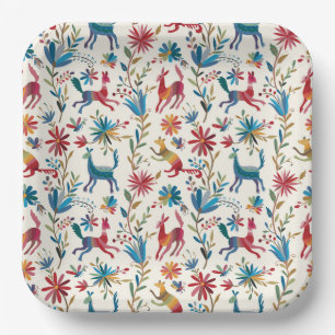 Otomi Inspired Design Paper Plates
