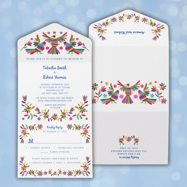 Otomi Mexican All in One Wedding Invite (Creator Uploaded)