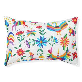 Otomi Print Dog Bed