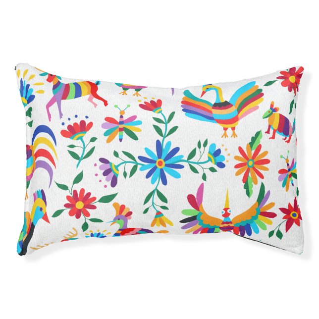 Otomi Print Dog Bed (Front)