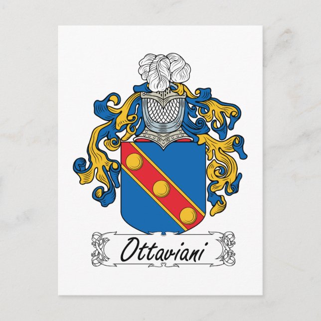 Ottaviani Family Crest Postcard (Front)