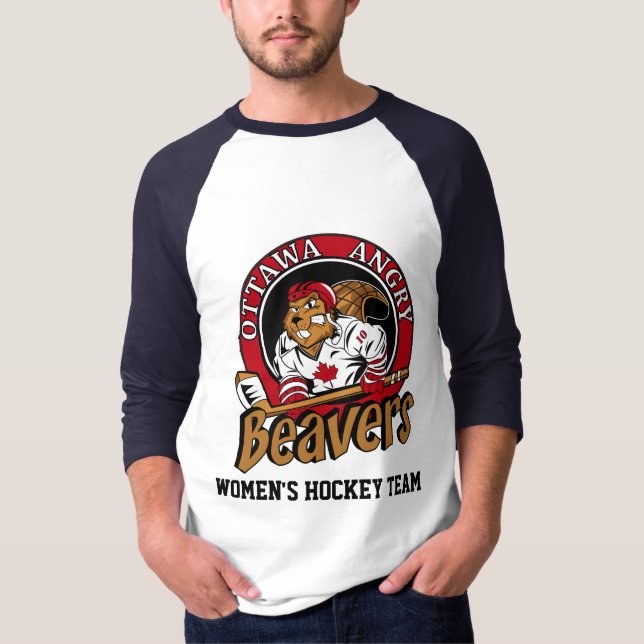 Ottawa Angry Beavers OFFICIAL Slogan T-shirt (Front)