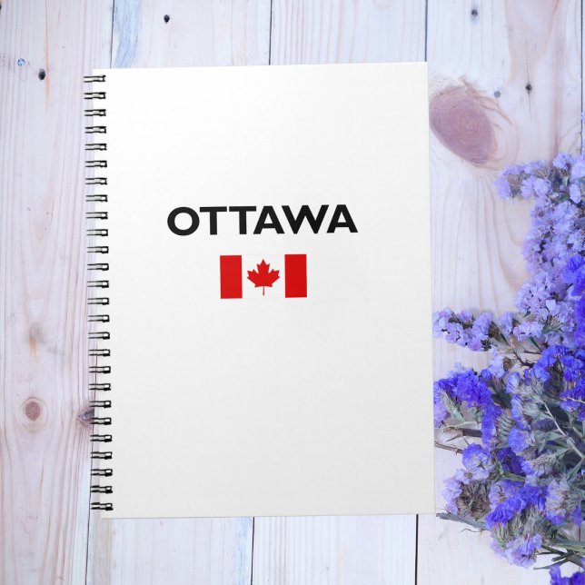 Ottawa Canada Canadian Flag Light-Color Notebook (Creator Uploaded)