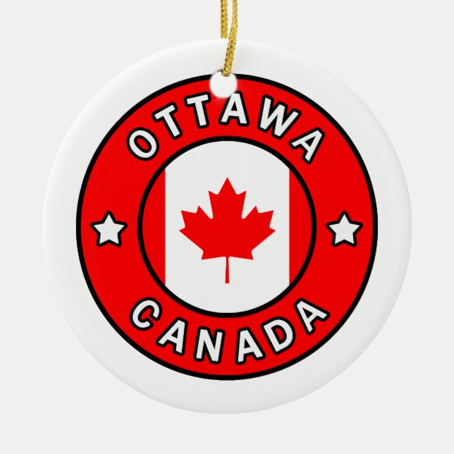 Ottawa Canada Ceramic Ornament (Front)