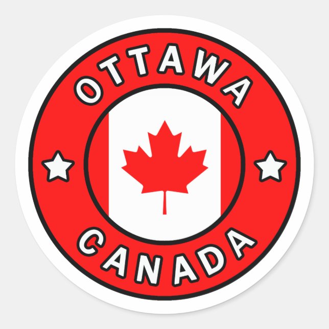 Ottawa Canada Classic Round Sticker (Front)