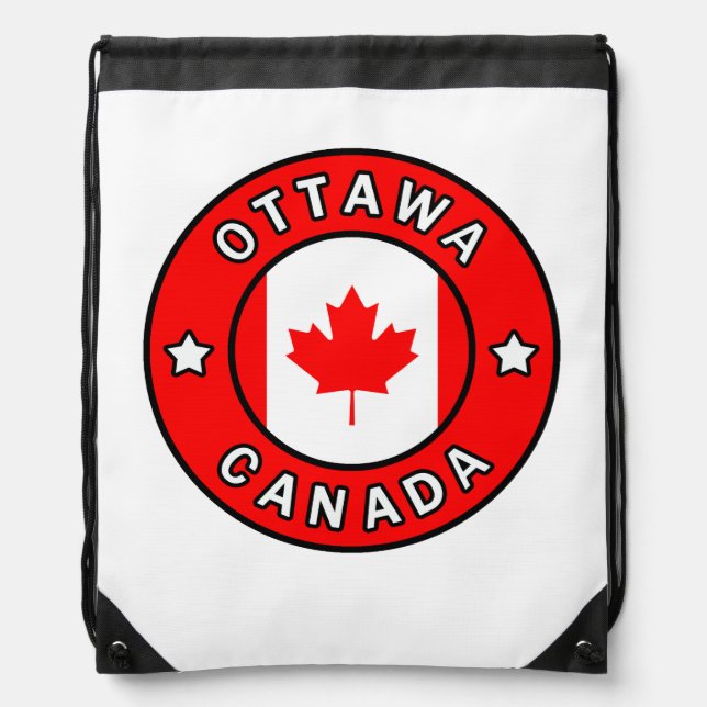 Ottawa Canada Drawstring Bag (Front)