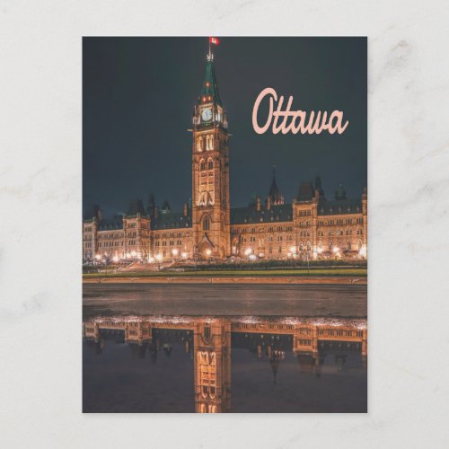 Ottawa Canada Ontario Parliament Hill Postcard