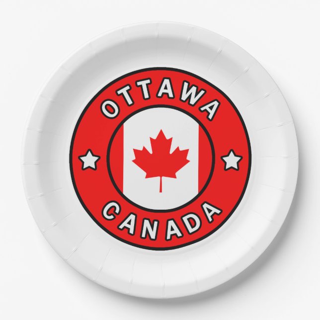 Ottawa Canada Paper Plates (Front)