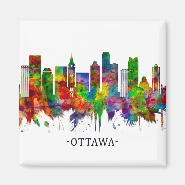 Ottawa Canada Skyline Magnet (Front)