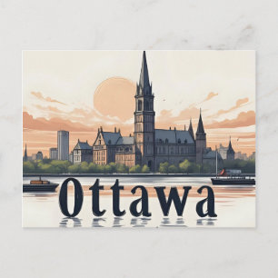Ottawa Canada Skyline Postcard
