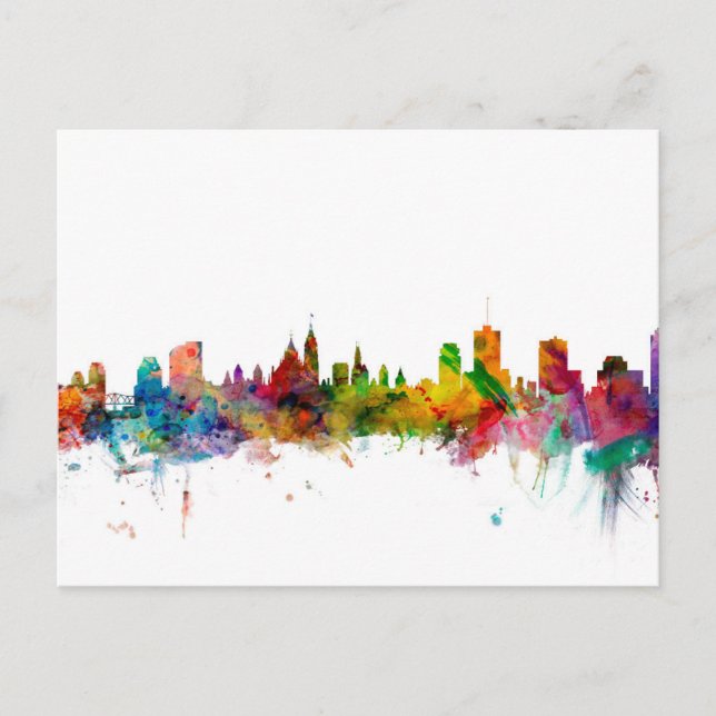 Ottawa Canada Skyline Postcard (Front)