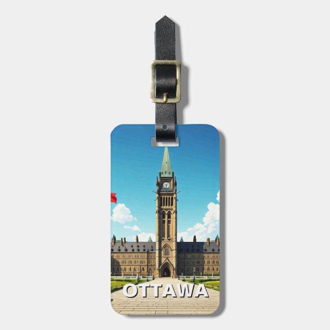 Ottawa Canada Travel Luggage Tag (Front Vertical)