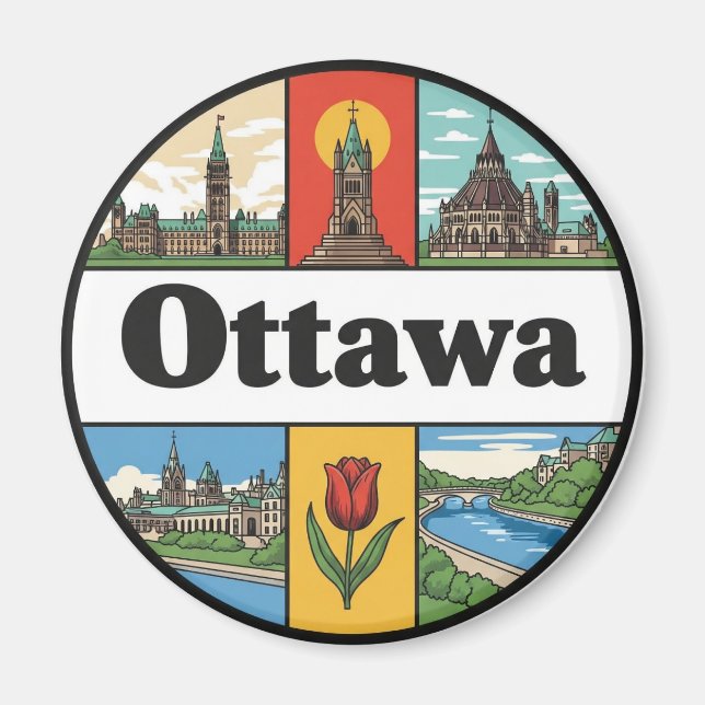 Ottawa Canada Travel Magnet (Front)