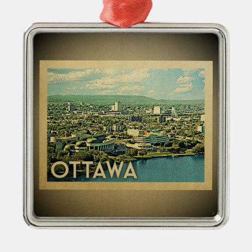 Ottawa Canada Vintage Travel Ornament
